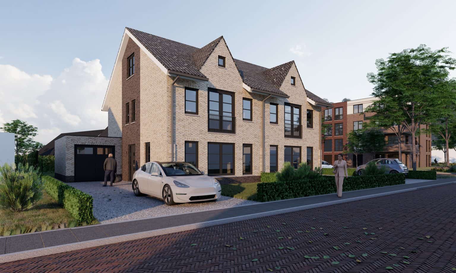 Modern woongebouw met ruime appartementen en groene omgeving in Woonstaete.